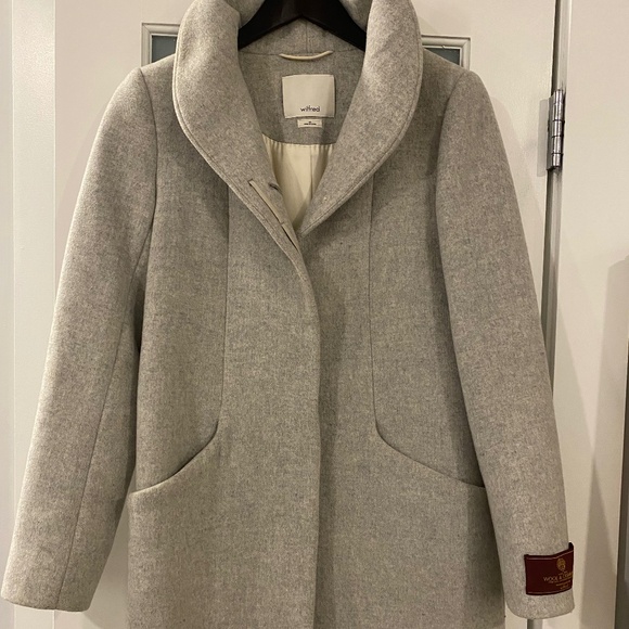 Wilfred Cocoon Coat, Heather Grey size XS - Picture 1 of 9